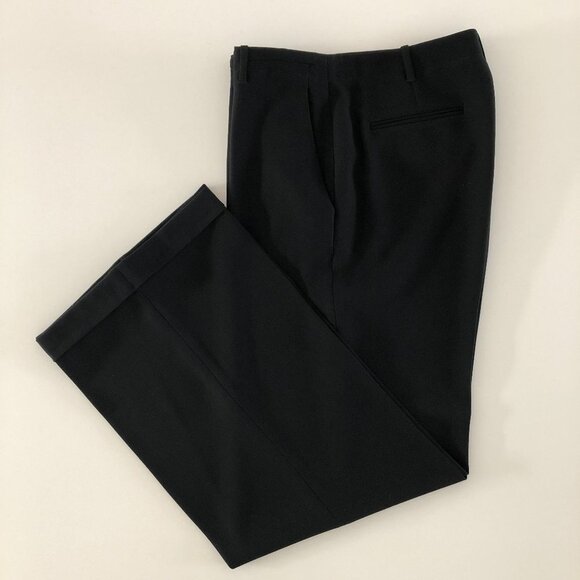 Judith & Charles Classic High Waisted Wide Leg Trouser Pants Black Size 10 - Picture 1 of 13
